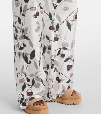 Weite Hose aus Seiden-Twill | Stella McCartney