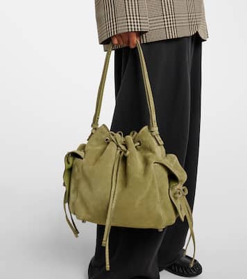 Multipocket Medium suede bucket bag | Acne Studios