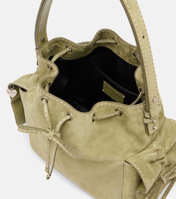 Multipocket Medium suede bucket bag | Acne Studios