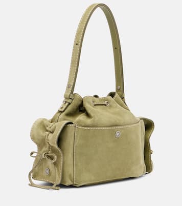 Multipocket Medium suede bucket bag | Acne Studios