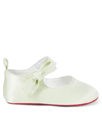 Baby Lou Babe crêpe satin ballet flats | Christian Louboutin Kids