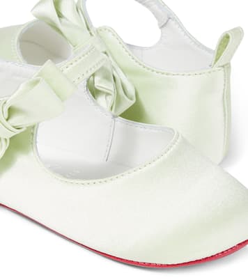 Baby Lou Babe crêpe satin ballet flats | Christian Louboutin Kids