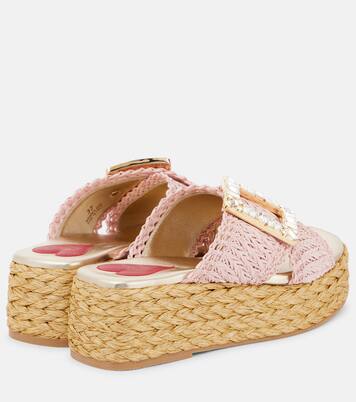 Verzierte Espadrille-Sandalen Espa 60 aus Raffiabast | Roger Vivier