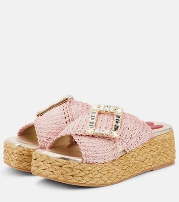 Verzierte Espadrille-Sandalen Espa 60 aus Raffiabast | Roger Vivier