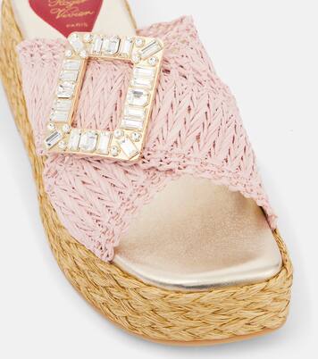 Verzierte Espadrille-Sandalen Espa 60 aus Raffiabast | Roger Vivier