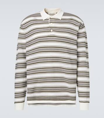 Samuel striped wool-blend polo sweater | Wales Bonner