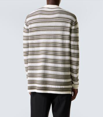 Samuel striped wool-blend polo sweater | Wales Bonner