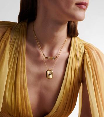 Halskette Cœur Percé aus 18kt Gelb- und Weißgold (750/1000) mit Diamant | Marie Lichtenberg