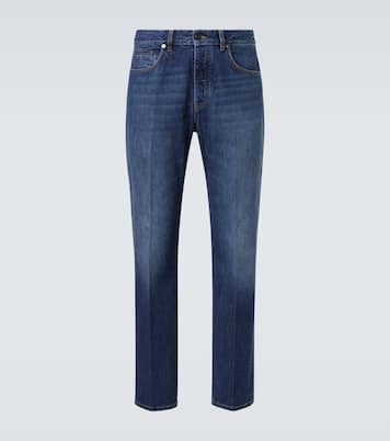 Faded mid-rise straight jeans | Givenchy