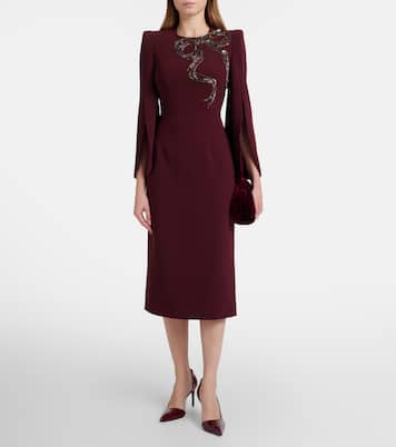 Love beaded crêpe midi dress | Jenny Packham