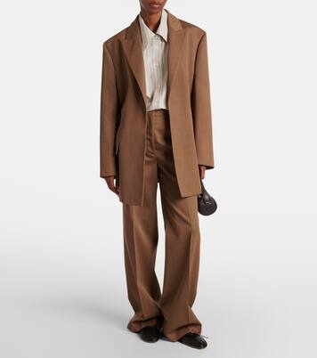 Agel high-rise virgin wool wide-leg pants | Fforme