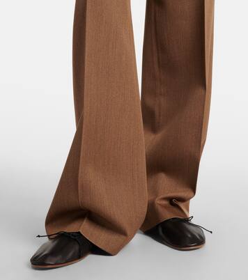 Agel high-rise virgin wool wide-leg pants | Fforme