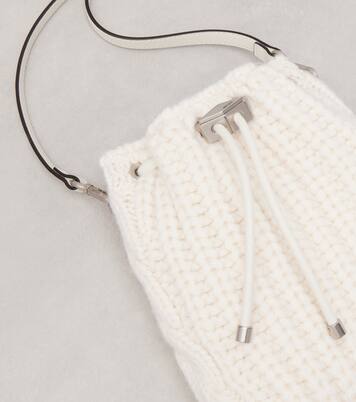 Cinch Mini cable-knit bucket bag | Jimmy Choo