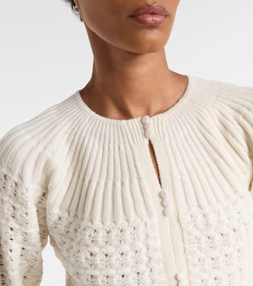 Pointelle wool and cashmere cardigan | Chloé