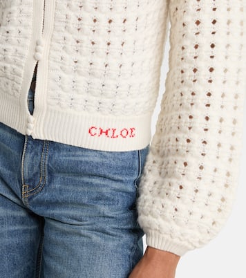 Pointelle wool and cashmere cardigan | Chloé