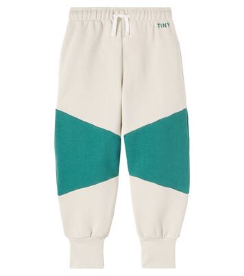 Colorblocked cotton jersey sweatpants  | Tinycottons
