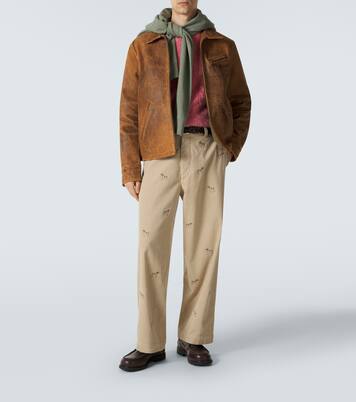 Embroidered cotton corduroy straight pants | Polo Ralph Lauren