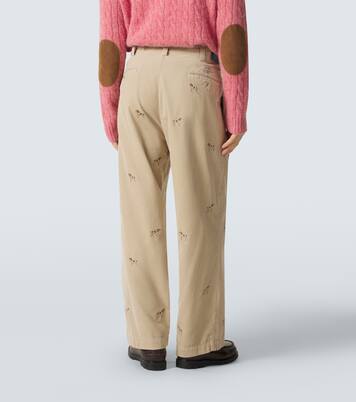 Embroidered cotton corduroy straight pants | Polo Ralph Lauren