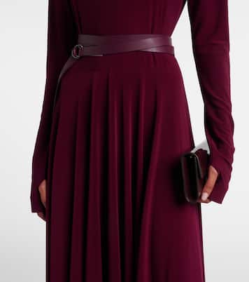 Pleated turtleneck maxi dress | Norma Kamali