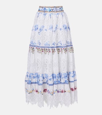 All About That Lace linen midi skirt | Camilla