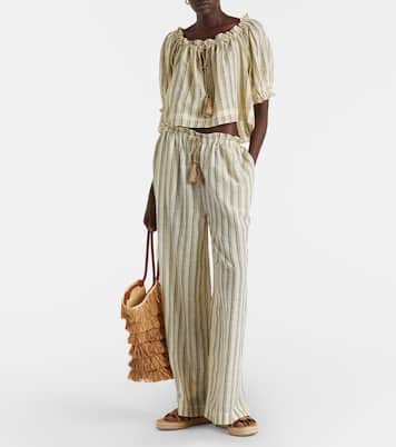 Paros striped cropped cotton top | Ulla Johnson