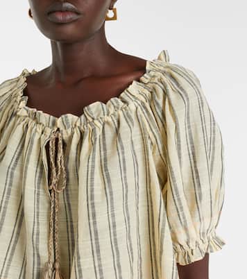 Paros striped cropped cotton top | Ulla Johnson