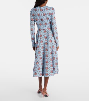 Floral silk-blend midi dress | Dolce&Gabbana