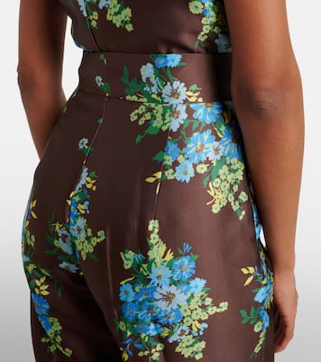 花卉缎布微喇裤装 | Alémais