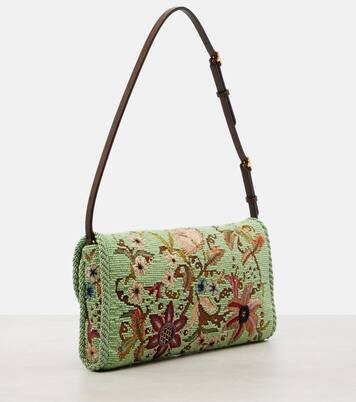 DeVain Small beaded floral shoulder bag | Valentino Garavani