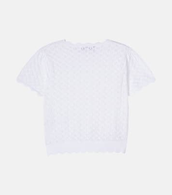 Scalloped pointelle cotton sweater | Tartine et Chocolat