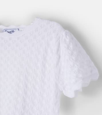 Scalloped pointelle cotton sweater | Tartine et Chocolat