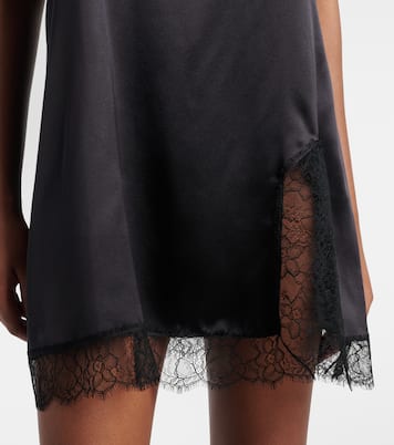 Slipdress aus Satin und Spitze | Dolce&Gabbana