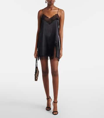 Slipdress aus Satin und Spitze | Dolce&Gabbana