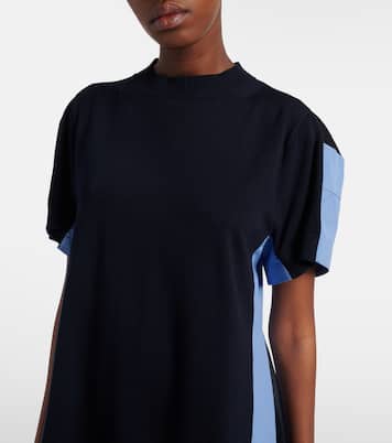 Paneled cotton-blend minidress | Sacai