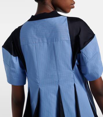 Paneled cotton-blend minidress | Sacai