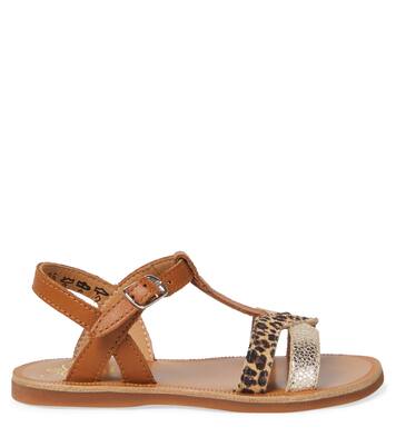 Sandali Plagette in pelle stampata | Pom d'Api