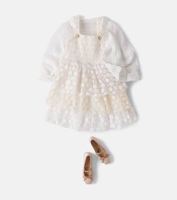 Embroidered ruffled tulle dress | Patachou