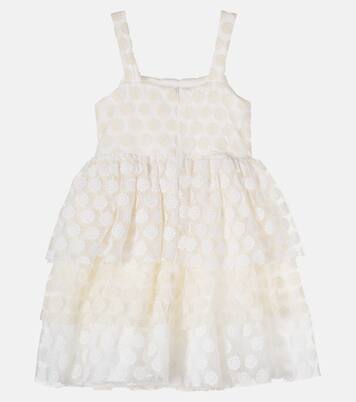 Embroidered ruffled tulle dress | Patachou