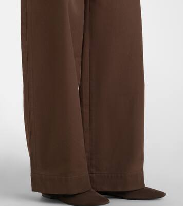 Weite Hose aus Baumwoll-Twill | Vince