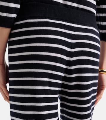 Pantalon ample rayé en cachemire | Jardin des Orangers
