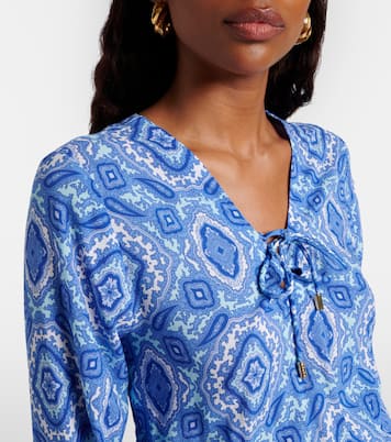 Mykonos printed smocked minidress | Heidi Klein