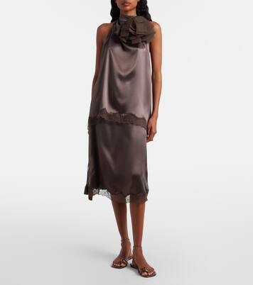 Floral-appliqué leather sandals | Magda Butrym