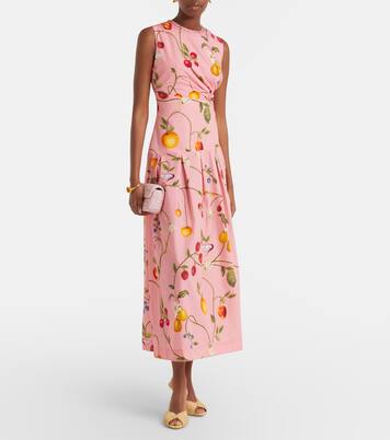 Robe midi Otoño en coton imprimé | Agua by Agua Bendita