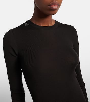 Robe midi en laine vierge | Prada