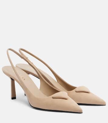 Slingback-Pumps aus Veloursleder | Prada
