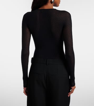 Open-knit wool-blend bodysuit | Wardrobe.NYC