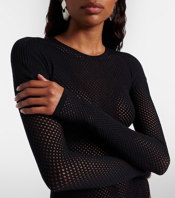 Open-knit wool-blend bodysuit | Wardrobe.NYC