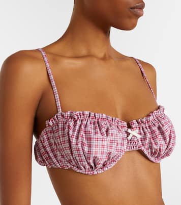 Moana checked bikini top | Faithfull