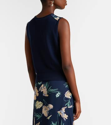 Gilet in lana floreale | Erdem