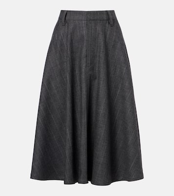 Virgin wool midi skirt | Brunello Cucinelli